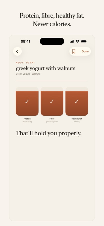 A read of Greek yoghurt with walnuts with all three slots filled