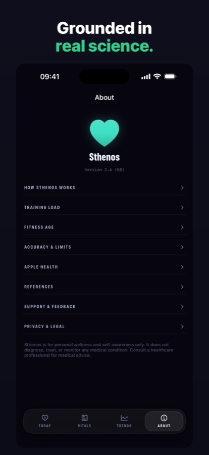 About tab with sections on how the score works, accuracy and references